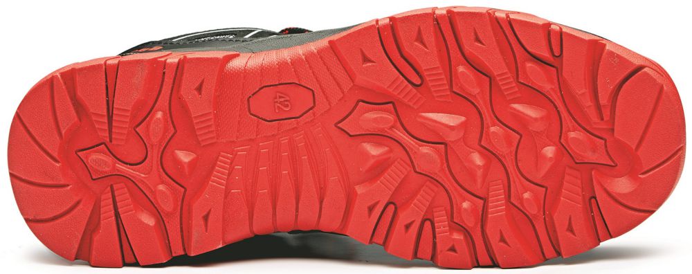 Rugged Terrain - Sport Safety Trainers (SBP SRA) - Black/Red Nylon