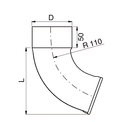 Lindab Steel Guttering - Drain Shoe Pipe - Magestic Galvanised