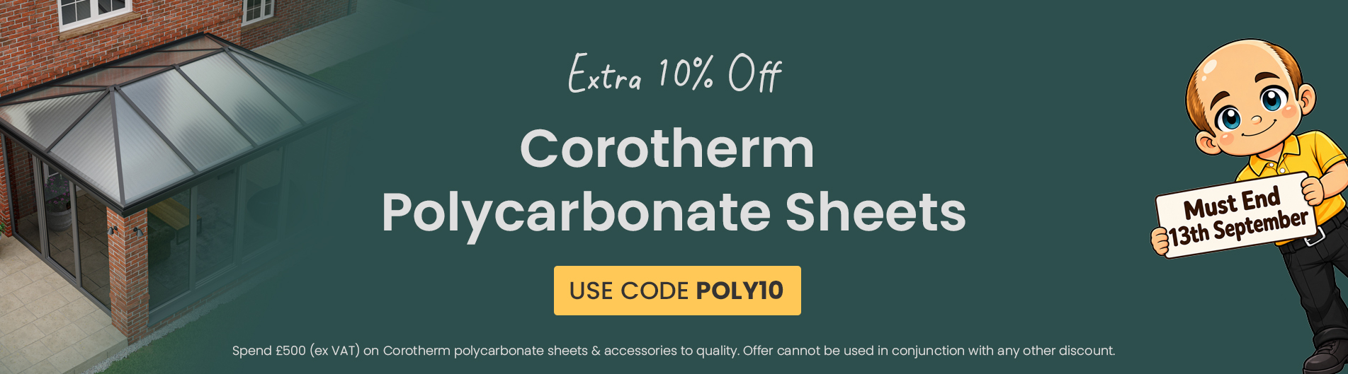 Extra 10% Off Polycarbonate Sheets