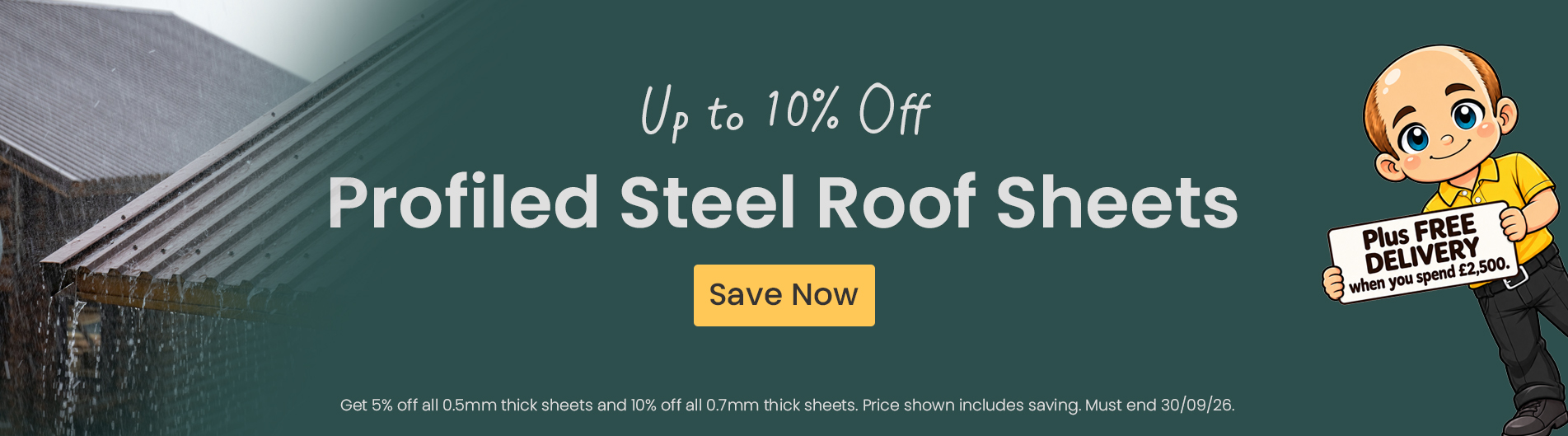Up to 10% Off Profiled Steel Sheets