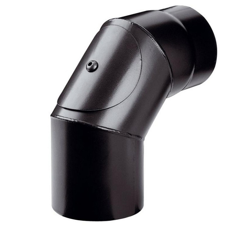 Vitreous Enamel Stove Pipe 90 Degree Bend with Door 125mm to 150mm