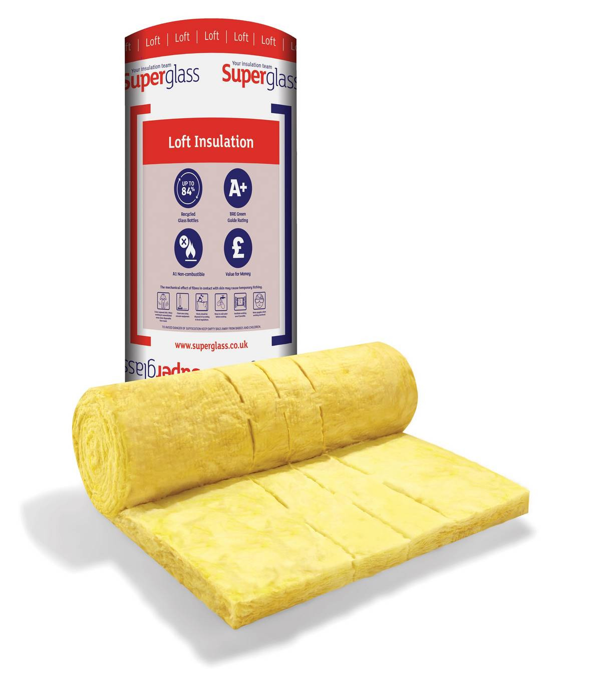 Superglass - Multi-Roll 44 Loft Roll Insulation (5.8m x 1160mm x 170mm - 6.73m2) Superglass - Multi-Roll 44 Loft Roll Insulation (5.8m x 1160mm x 170mm - 6.73m2)