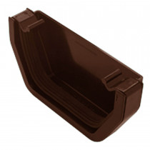 Plastic Guttering Squareline - Stop End Internal - 114mm x 95mm - Clay Brown