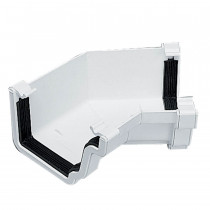 Plastic Guttering Universal Plus - Internal 135˚ Angle 128mm x 88mm - White