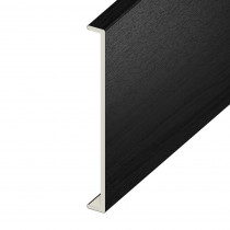 Double Fascia UPVC Capping Board - Plain 450mm x 9mm - Black Ash (5m)