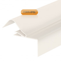 Corrapol - Rock n Lock Verge with Fixings - White