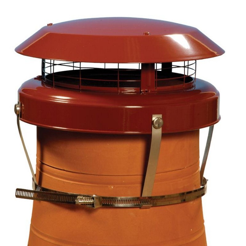 Anti-Downdraught Chimney Cowl and Birdguard - 170mm to 250mm