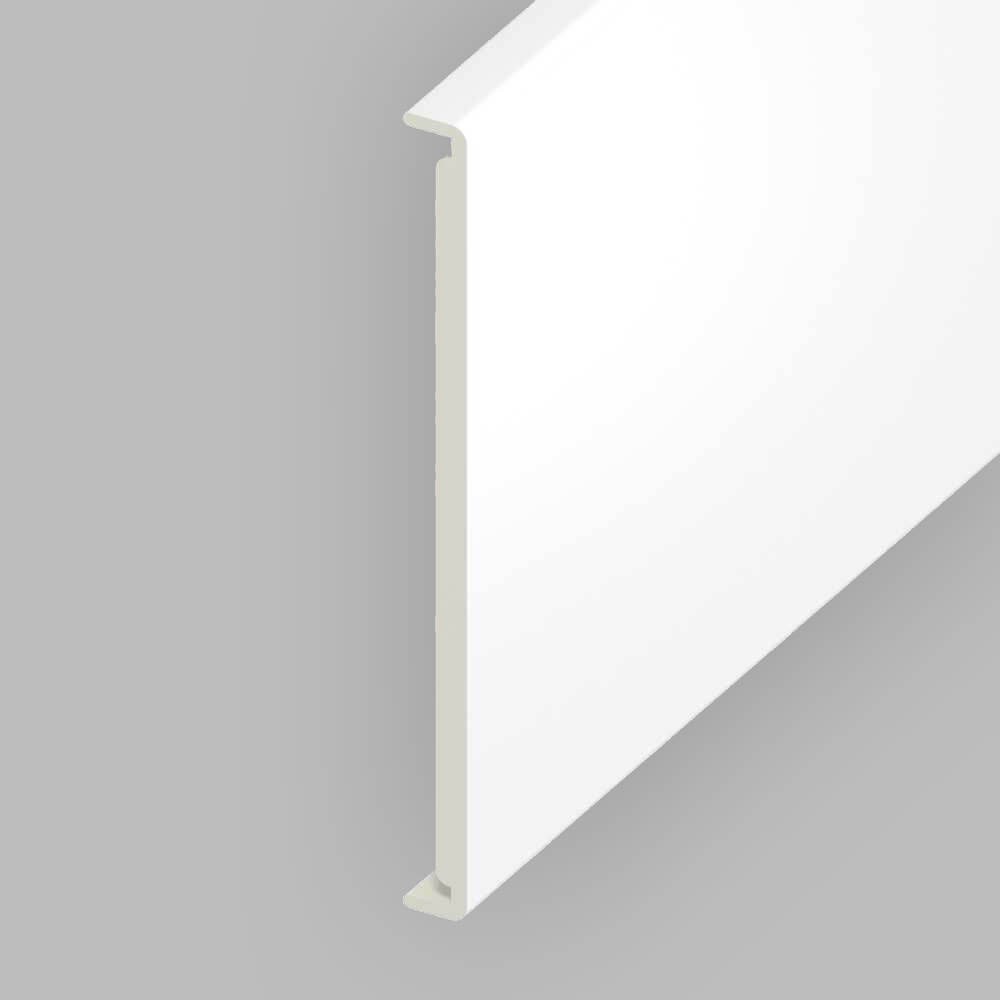 Box-end Fascia UPVC Board - Plain 450mm x 18mm - White (1.25m)