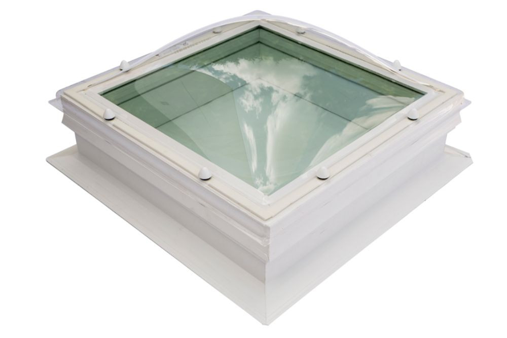 Em-View Self-Cleaning Glass Skylight with 150mm PVC Splayed Upstand - Square Em-View Self-Cleaning Glass Skylight with 150mm PVC Splayed Upstand - Square