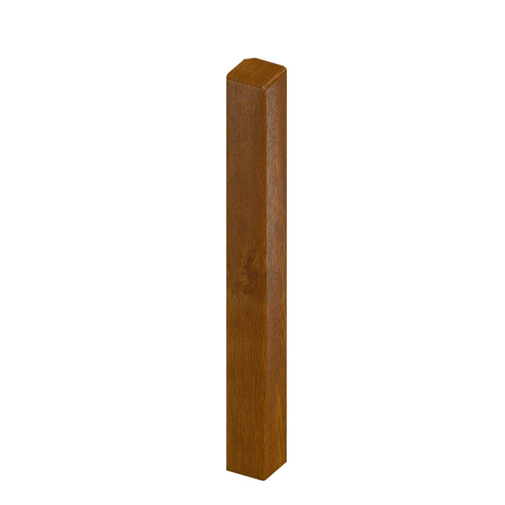 Fascia Board - 90˚ External Corner Trim - 450mm - Golden Oak
