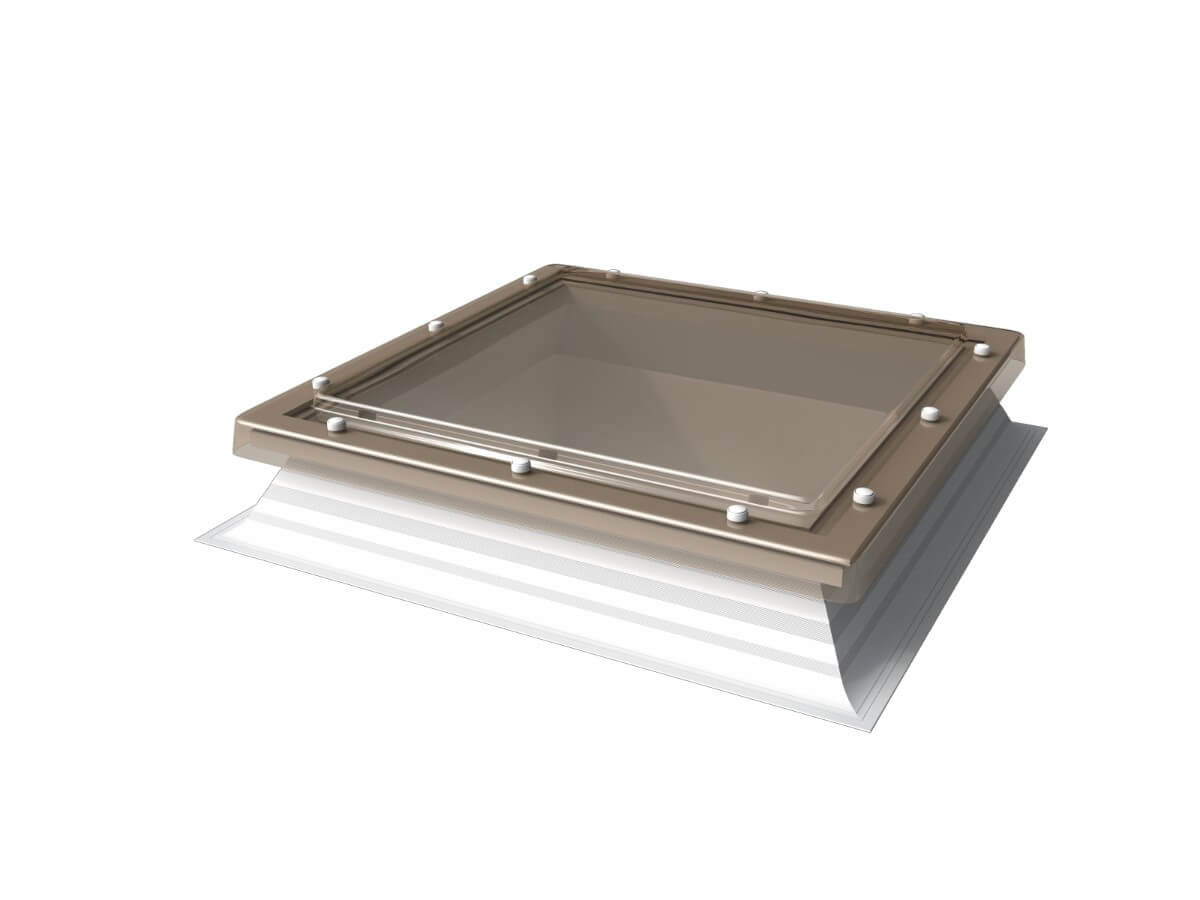 Mardome Hi-Lights - PVC Flat Roof Light - Bronze Mardome Hi-Lights - PVC Flat Roof Light - Bronze