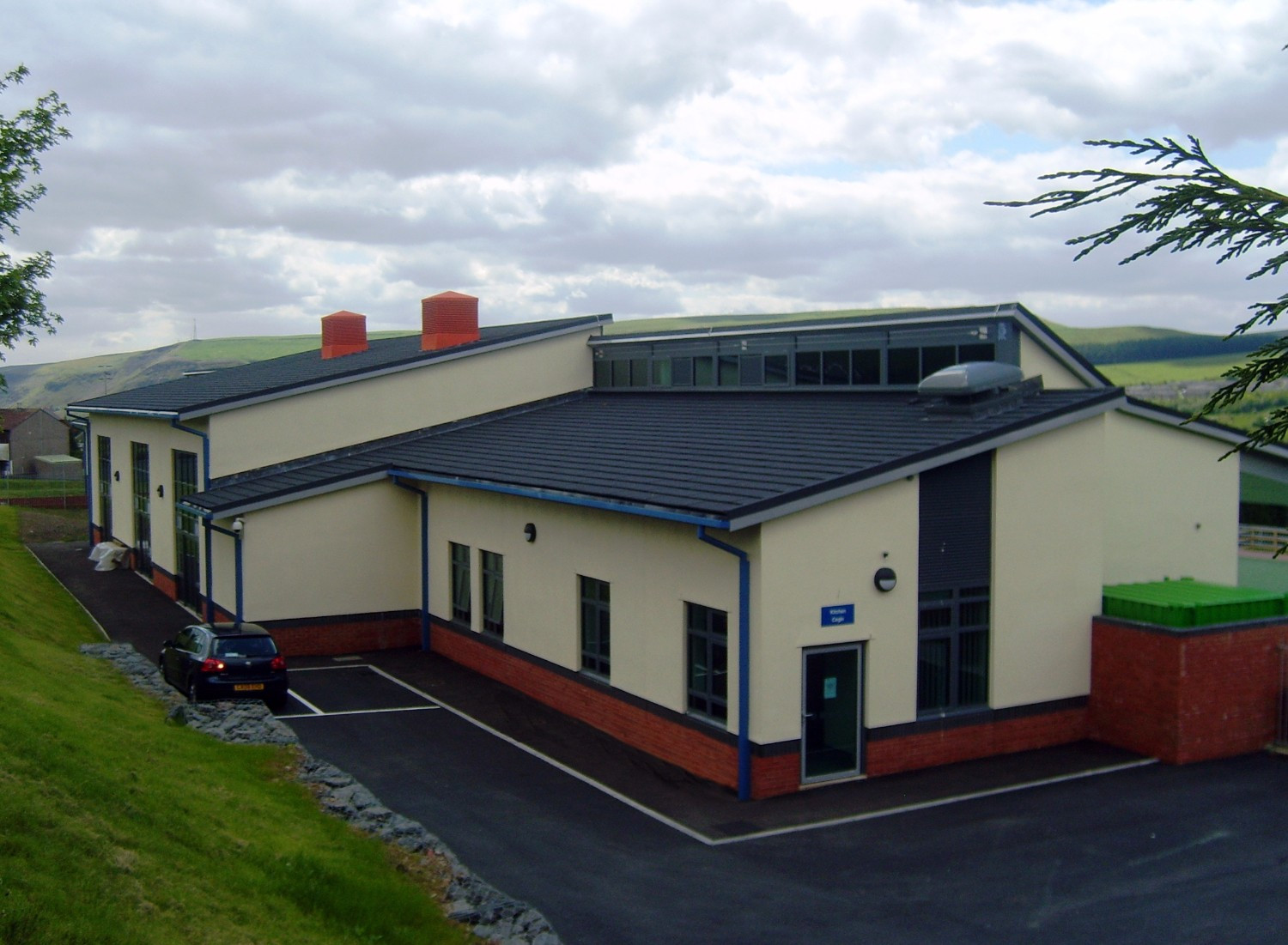 Plaintile Lightweight Roof Tile used on a school Plaintile Lightweight Roof Tile used on a school