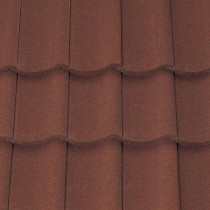 Sandtoft Shire Pantile - Concrete Tile - Sandfaced Mottled Red