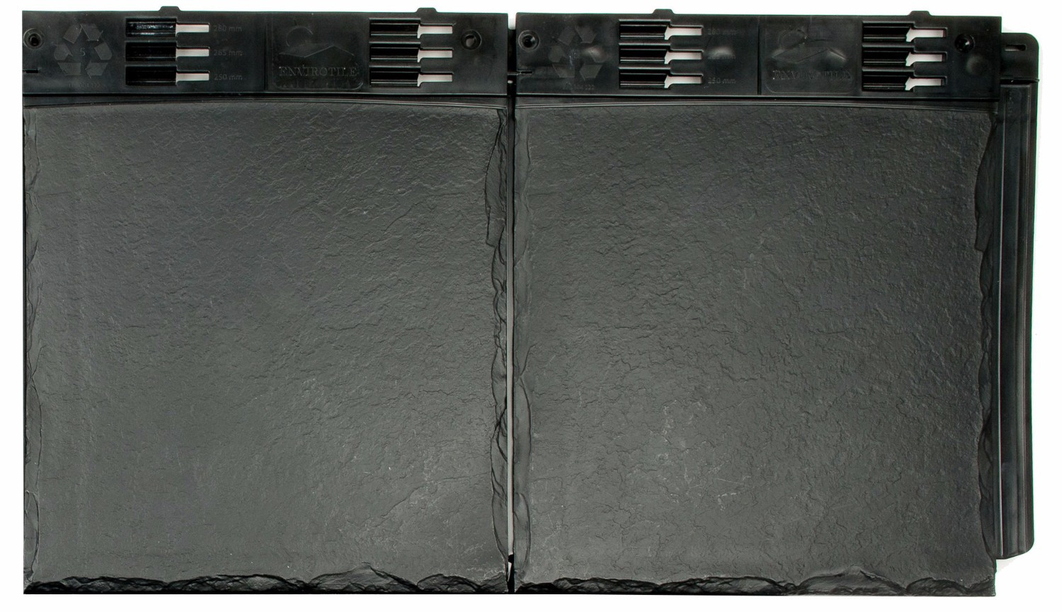 Envirotile - Double Plastic Slate Tile - Slate Grey (Pack of 10) Envirotile - Double Plastic Slate Tile - Slate Grey (Pack of 10)