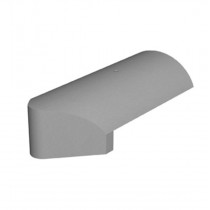 Marley Concrete Third Round Hip Tile With Stop End
