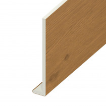 Fascia UPVC Capping Board - Plain 225mm x 9mm - Irish Oak (5m)