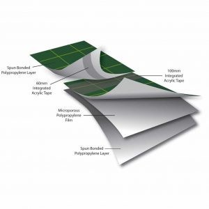Easy-trim Vista - High Performance Felt Breather Membrane with Acrylic Taping - 162gsm - 1.0m X 50m