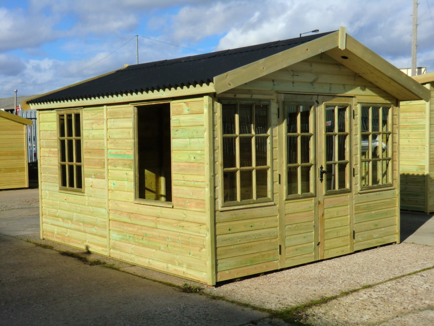 Coroline Corrugated Bitumen Roofing Sheet on Garden Shed