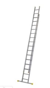 Werner Aluminium Double Extension Ladder with Stabiliser Bar