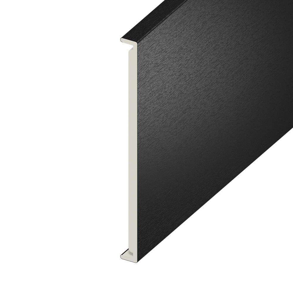 Double Fascia UPVC Board - Plain - Black Ash (5m)