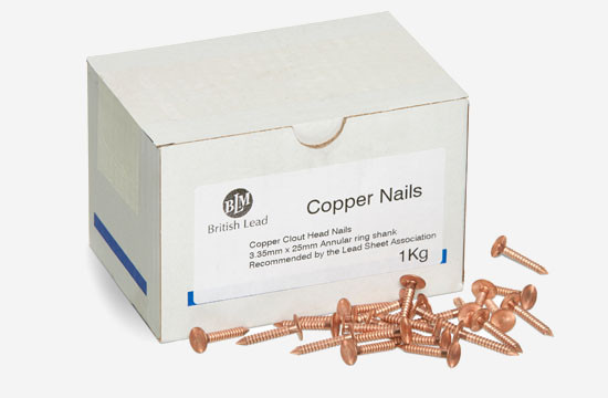 Copper Clout Nails - 25mm - 1kg - British Lead Copper Clout Nails - 25mm - 1kg - British Lead