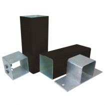 Alukap-SS - Complete Post & Bracket Kit - Brown (3000mm)