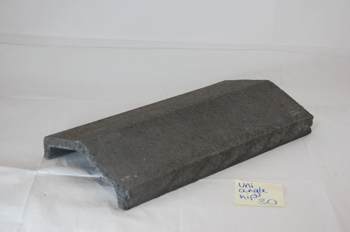 Redland Concrete Universal Angle Hip - Smooth Slate Grey Redland Concrete Universal Angle Hip - Smooth Slate Grey