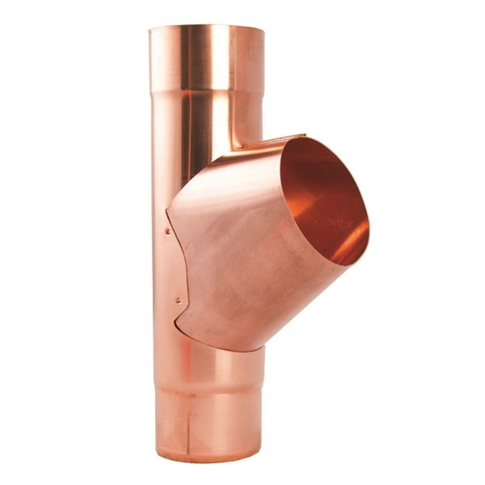 Lindab Natural Copper Guttering Pipe Branch