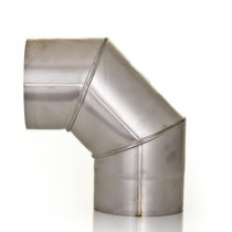 Stainless Steel Single Skin 90 Degree Elbow - 125mm to 150mm