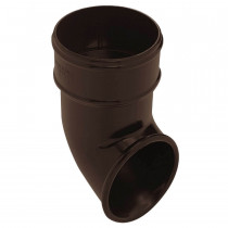 Plastic Guttering Half Round - Down Pipe Shoe - 65mm - Brown