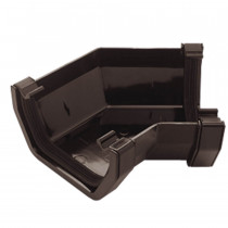 Plastic Guttering Squareline - 135˚ Angle - 114mm x 95mm - Brown