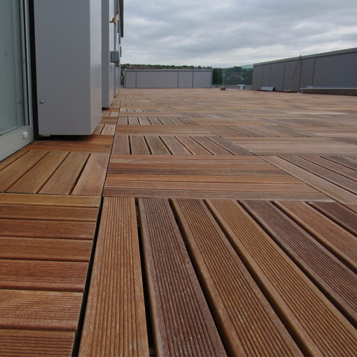 Wallbarn - Ipe Hardwood Timber Decking Tiles - 500mm x 500mm x 30mm Wallbarn - Ipe Hardwood Timber Decking Tiles - 500mm x 500mm x 30mm