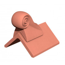 Marley Clay Scroll Finial Ridge - 305mm