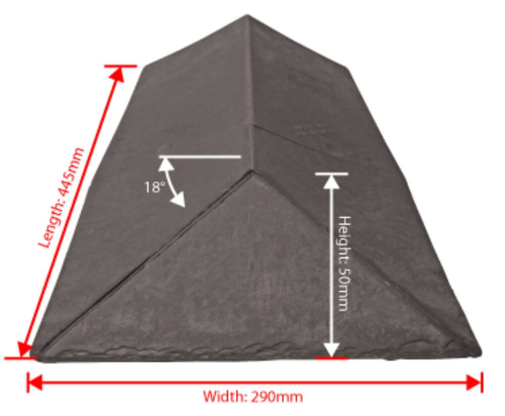 Tapco Synthetic Slate - Ridge to Hip Junction Tapco Synthetic Slate - Ridge to Hip Junction