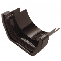 Plastic Guttering - Square to Round Adaptor - Black