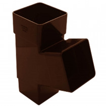 Plastic Guttering Squareline - Down Pipe Branch - 65mm - Clay Brown