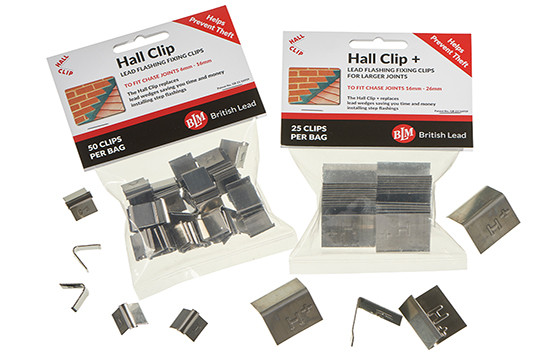 Lead Hall Clips - 18-26mm Chase - 25 Clips (Box of 5) - British Lead Lead Hall Clips - 18-26mm Chase - 25 Clips (Box of 5) - British Lead