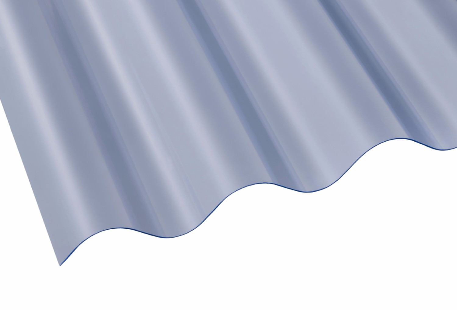 Plastic Corrugate Roofing Sheet Clear 0.8mm Lightweight 3inch Profile