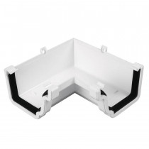Plastic Guttering Universal Plus - Internal 90˚ Angle 128mm x 88mm - Black