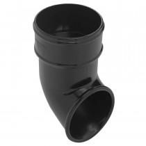 Plastic Guttering Half Round - Down Pipe Shoe - 65mm - Black