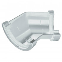 Plastic Guttering Half Round - 135˚ Angle - 114mm x 51mm - White