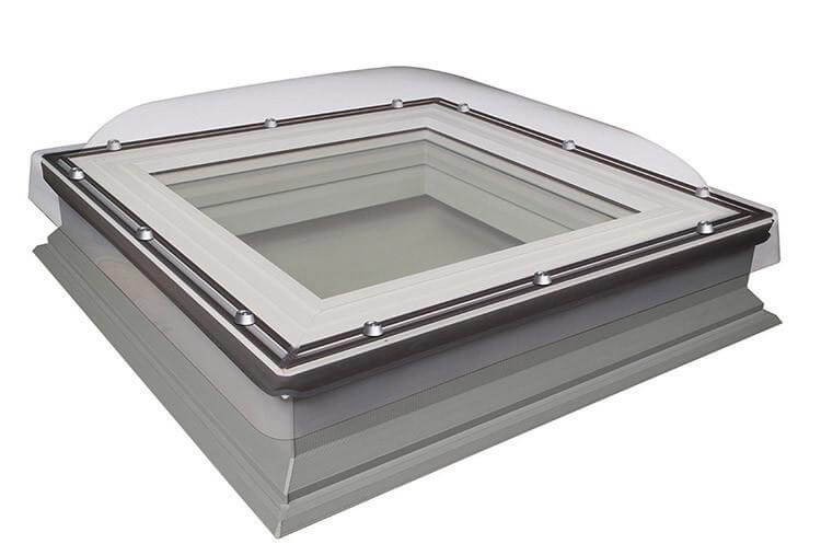 Fakro Flat Roof Window - Domed and Manually Opening - Secure Double Glazing [DMC-C P4]