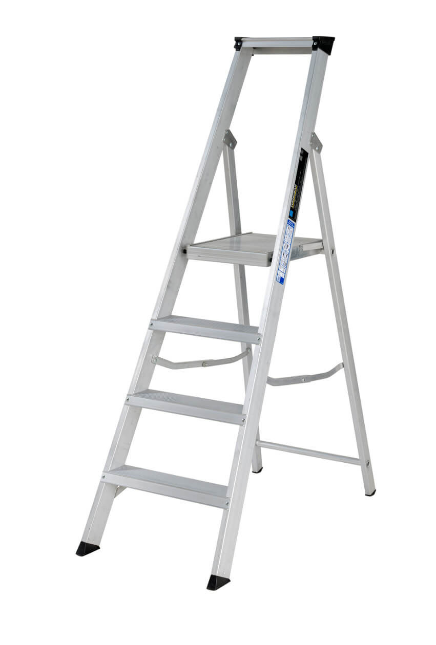 Youngman Builders Platform Step Ladder with Extended Support Rail Youngman Builders Platform Step Ladder with Extended Support Rail