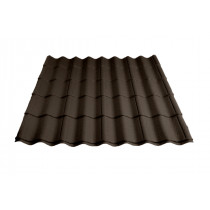Britmet - Pantile 2000 - Tile Effect Sheet - Made to Measure - Tudor Brown (0.9mm)