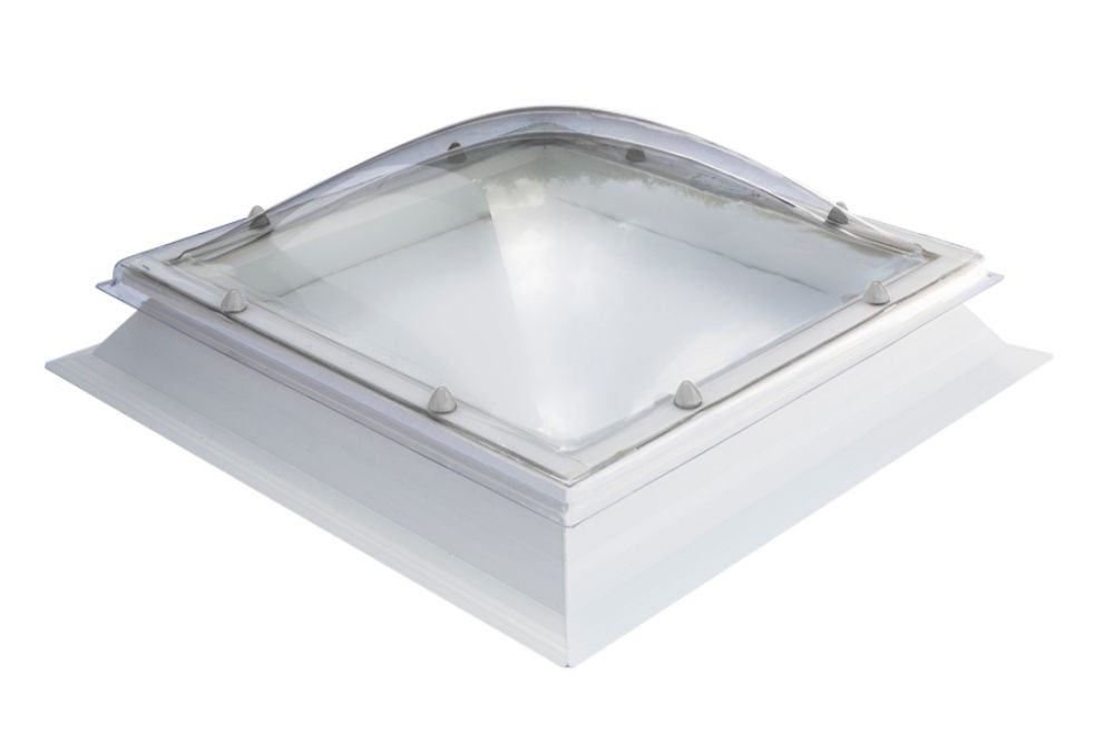 Em-Dome Polycarbonate Skylight with 150mm PVC Vertical Upstand - Square Em-Dome Polycarbonate Skylight with 150mm PVC Vertical Upstand - Square