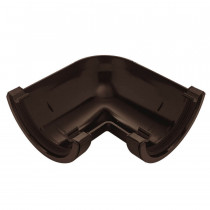 Plastic Guttering Half Round - 90˚ Angle - 114mm x 51mm - Brown