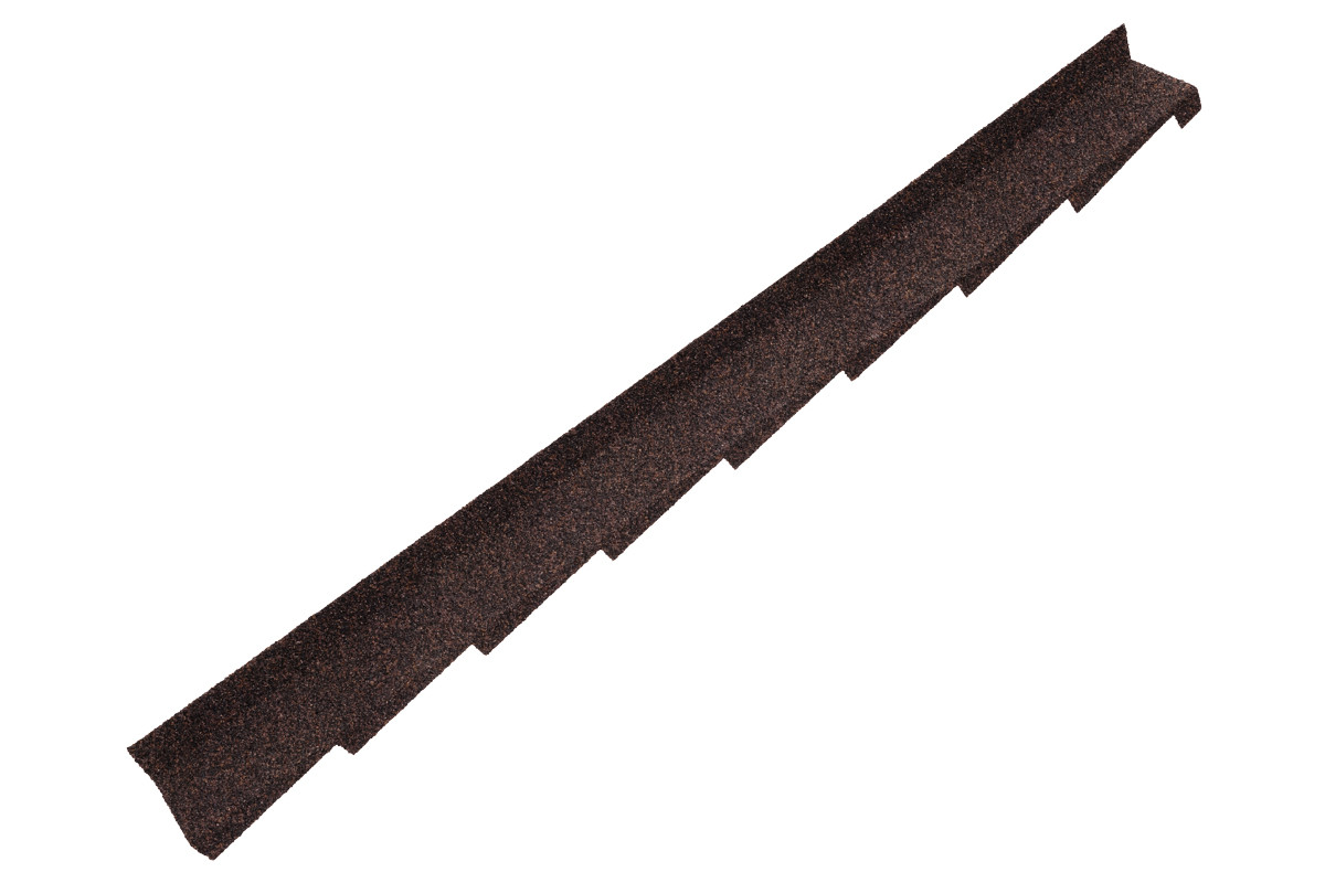 Britmet - Plaintile - Right Hand Side Wall Flashing - Rustic Brown (1250mm)