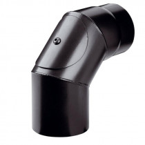 Vitreous Enamel Stove Pipe 90 Degree Bend with Door - 125mm to 150mm