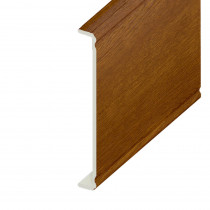 Box-end UPVC Capping Board - Ogee 404mm x 9mm - Golden Oak (1.25m)