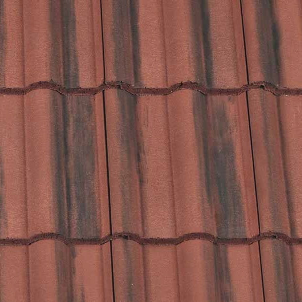 Redland 50 Double Roman Concrete Tile Smooth Farmhouse Red (2201)